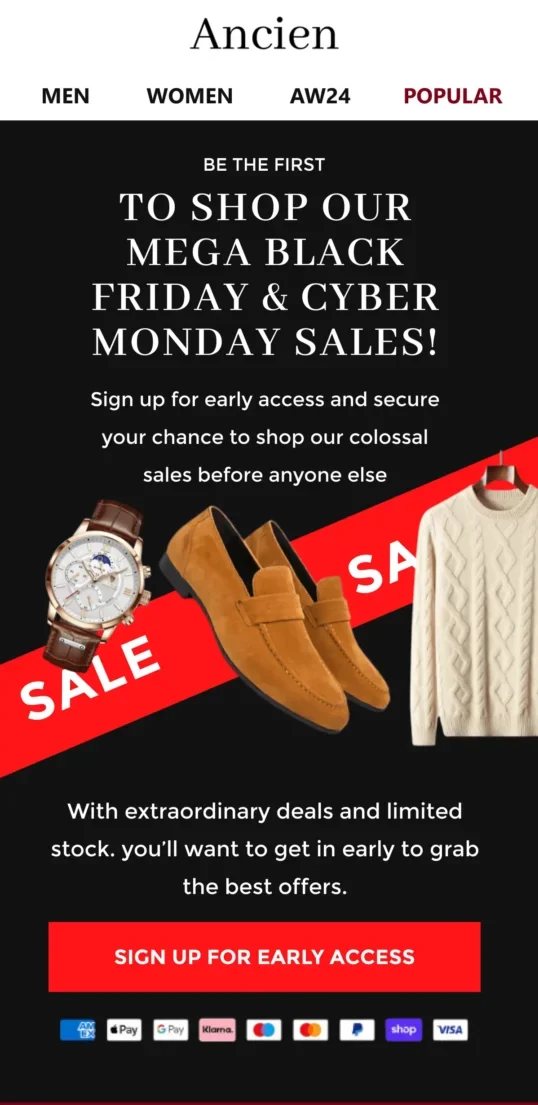 ANCIEN CLOTHING EMAIL