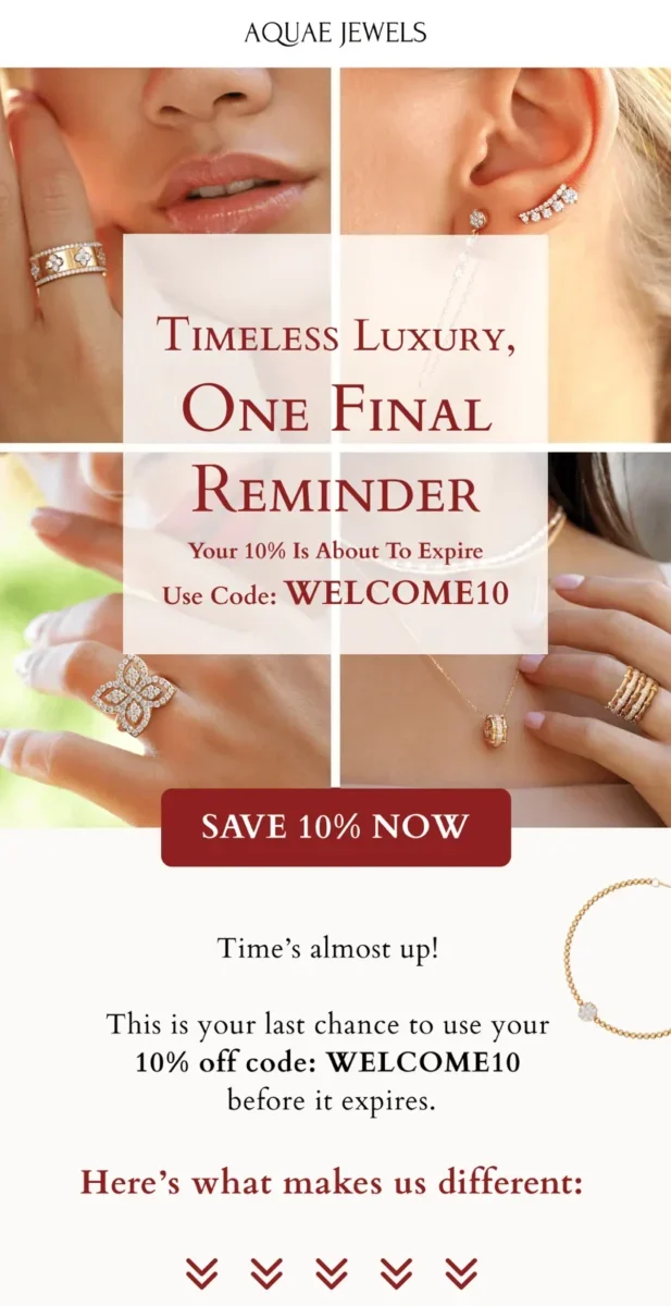 Aquae Jewels Welcome Email