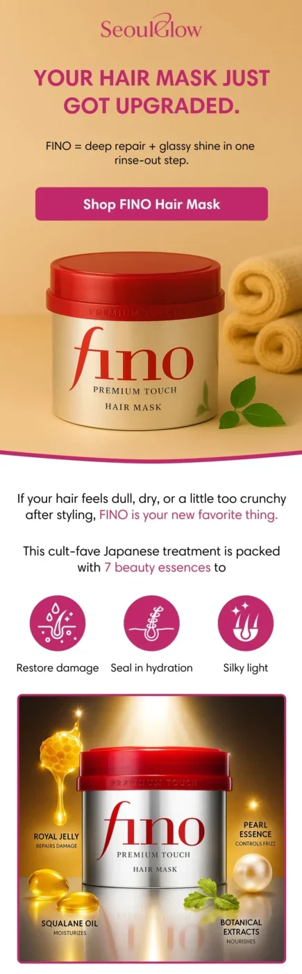 Fino Hair Mask Promo Email
